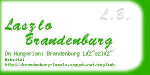 laszlo brandenburg business card